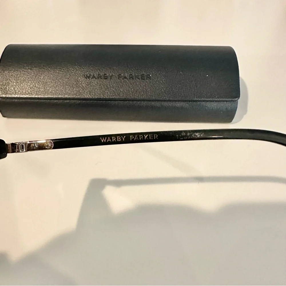 Warby Parker Maeve Glasses in Jet Black with Rose Gold